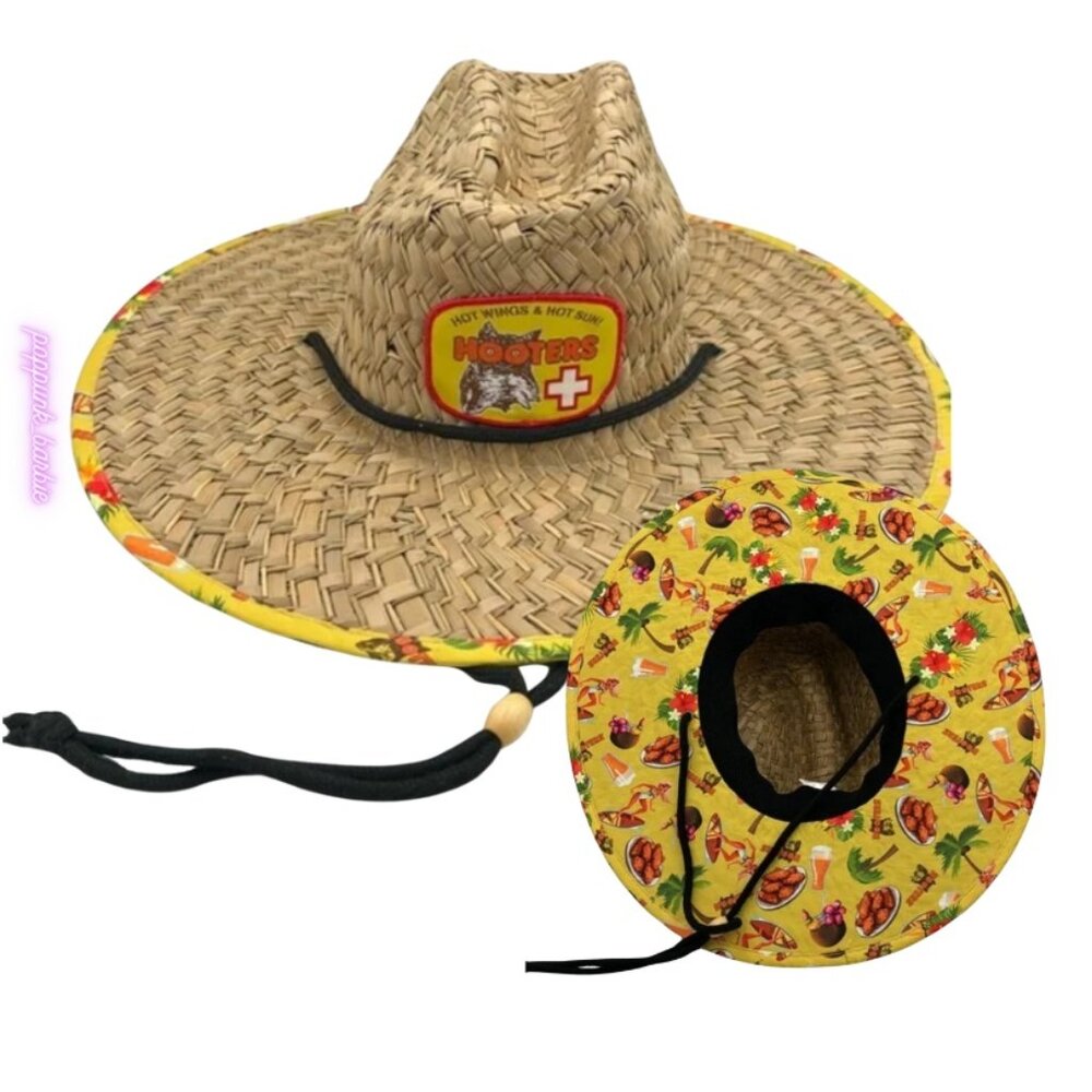 Hooters Beach Lifeguard Straw Hat‎ NWT RARE